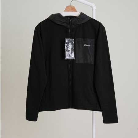 타이틀리스트 남성 아웃 포켓 우븐 후디 자켓