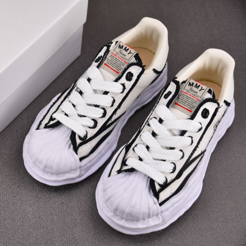 메종 미하라 야스히로 블레이키 OG 솔 OH 캔버스 로우탑 스니커즈 화이트 A09FW717-WHITE