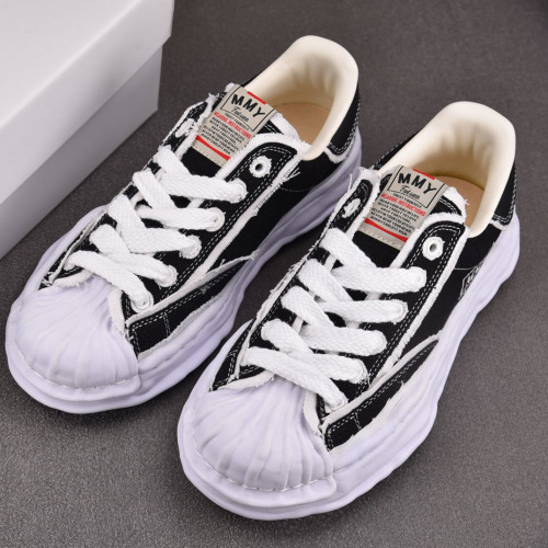 메종 미하라 야스히로 블레이키 OG 솔 OH 캔버스 로우탑 스니커즈 블랙 A09FW717-BLACK