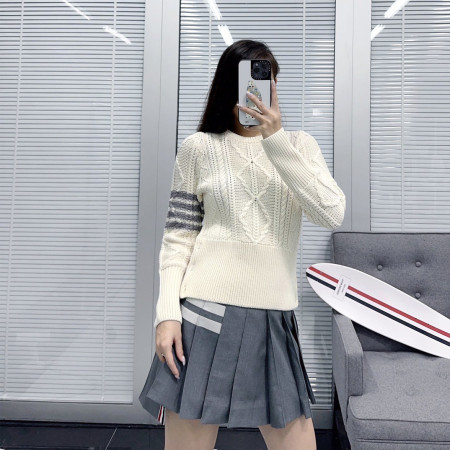 톰브라운 4BAR 아란 케이블 울 니트