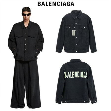 발렌시아가 청자켓 (블랙)