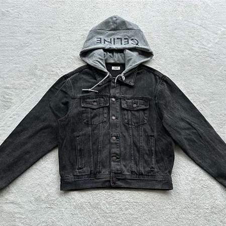 셀린느 후드 데님 자켓 (남녀공용)