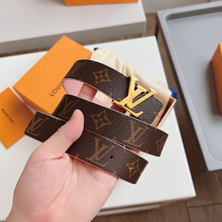 루이비통 LV 로고 리버시블 벨트 3cm 금장